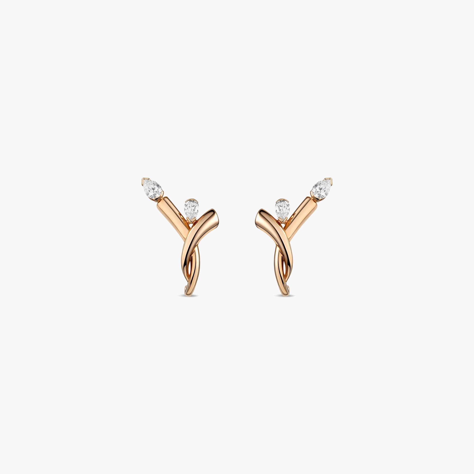 Intersect Earrings- in rose gold