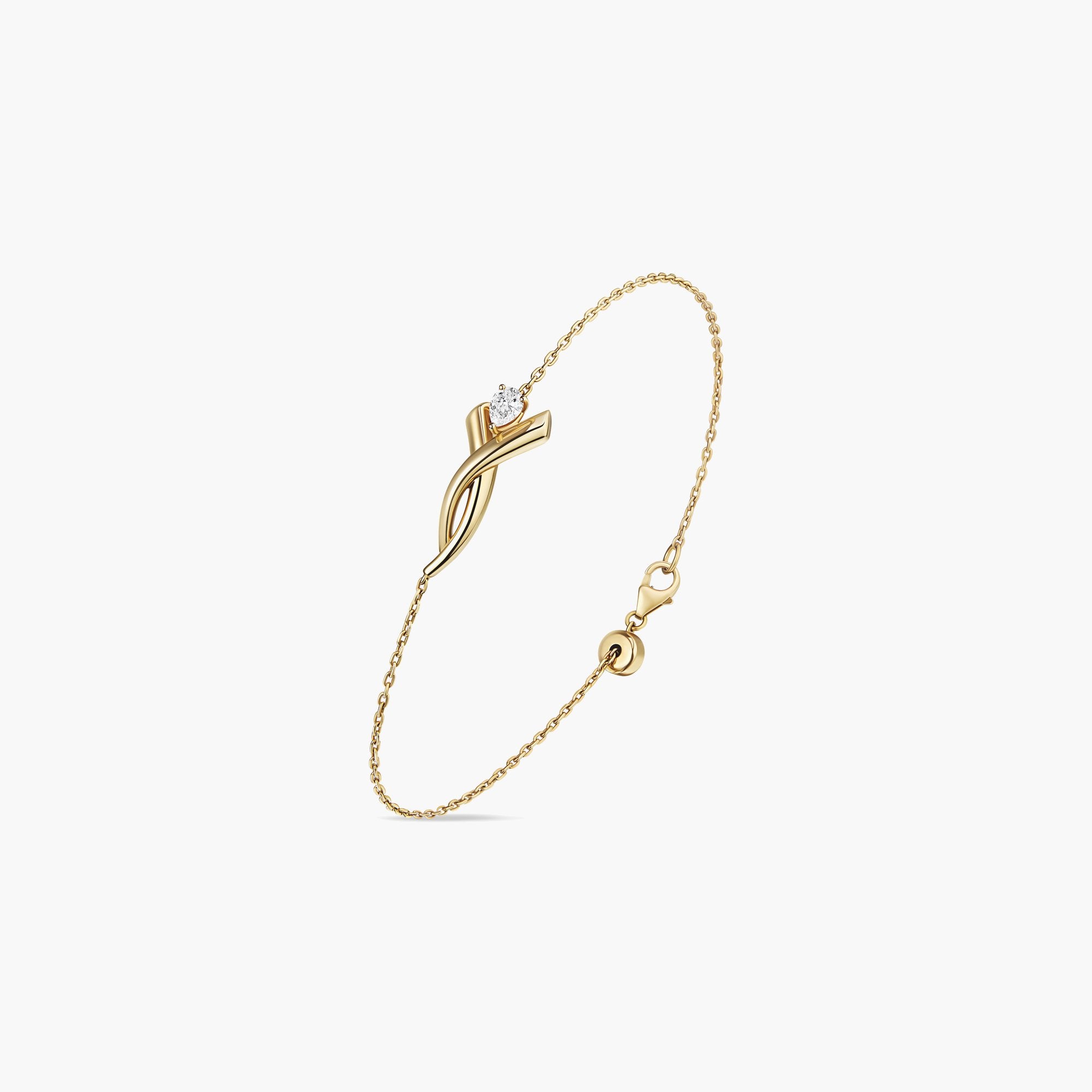 Intersect Bracelet- in yellow gold
