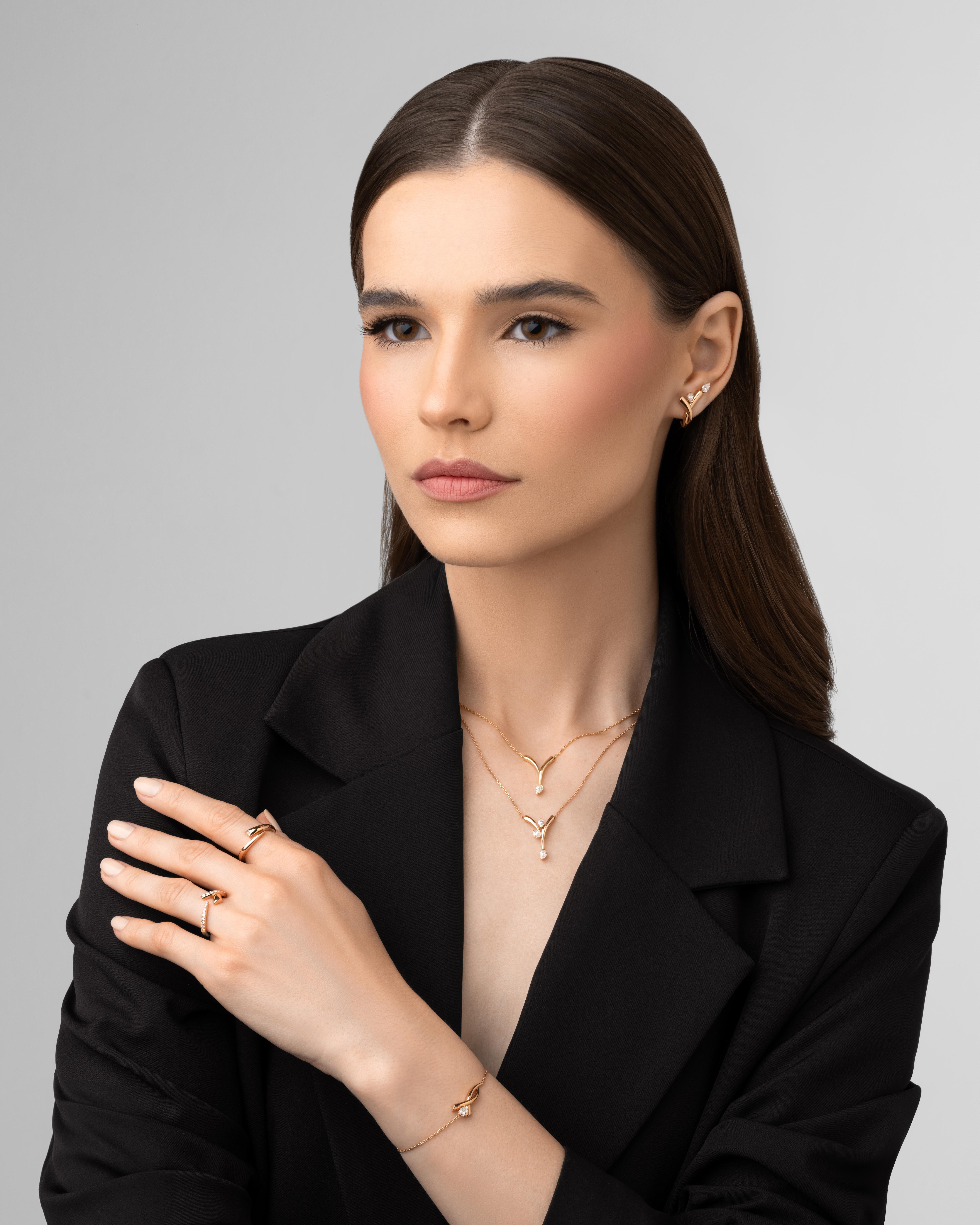 Intersect Pendant- in rose gold